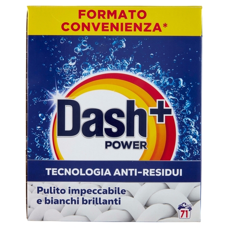 Dash Power Detersivo Lavatrice in Polvere, Tecnologia Anti-Residui, 71 Lavaggi 3550 g